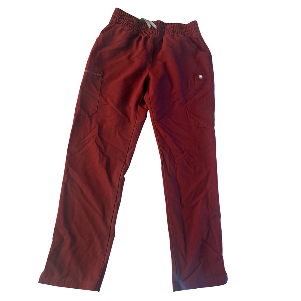 Figs Technical Collection Burgundy Scrub Pants Womens Medium W20SW2031 Maroon